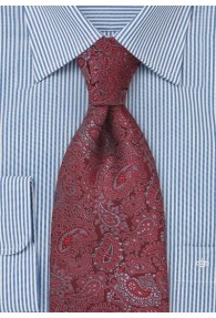 Klassische Paisley Krawatte rot