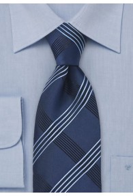 Krawatte Vierecke dunkelblau
