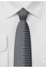 Krawatte schlank Zickzack-Muster schwarz