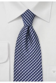 Krawatte Linien-Kästen blau