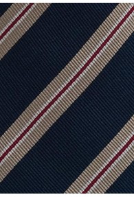 Klassische Regiments-Krawatte XXL  in Marineblau