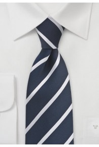 Krawatte Streifen zart dunkelblau weiß