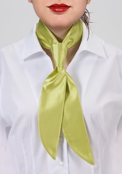 Krawatte für Damen blassgrün monochrom