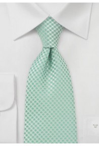 Krawatte hellgrün Rauten-Dekor
