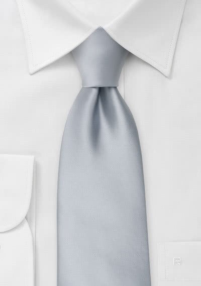Clip-Krawatte in kühlem silber