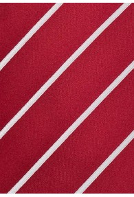 Clip-Krawatte gestreift weiß rot