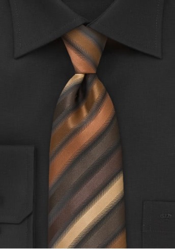 Streifen-Krawatte braun