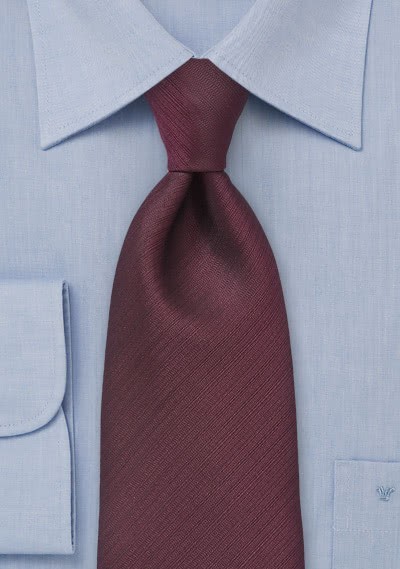 Krawatte einfarbig bordeauxrot