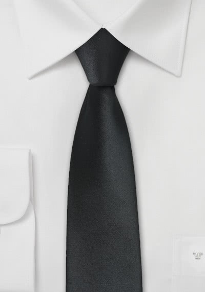 Krawatte schwarz matt