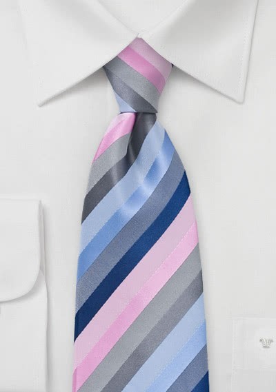Business Krawatte rosa hellblau