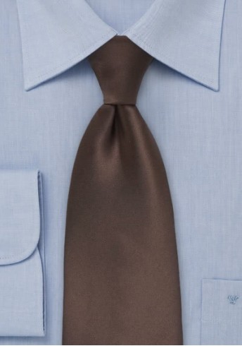 Krawatte unifarben braun