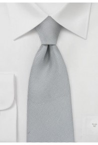 Krawatte  zart texturiert silber