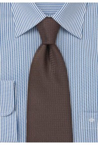 Krawatte mokkabraun Gitter-Dekor