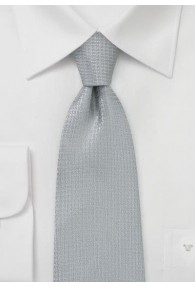 Krawatte silbergrau Gitter-Muster