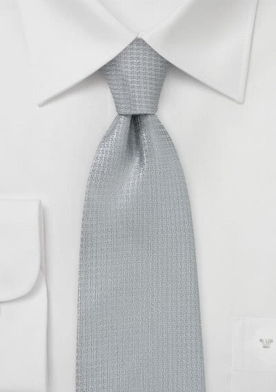 Krawatte silbergrau Gitter-Muster