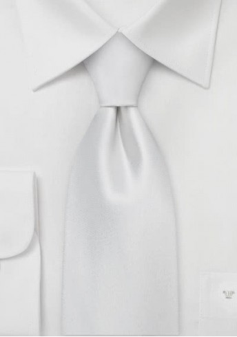 Edle Clip-Krawatte weiß