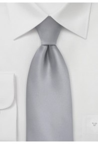 Clip-Krawatte unifarben silbergrau
