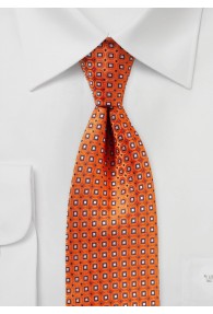 Krawatte Viereck-Dessin orange