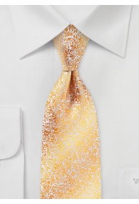 Krawatte weiß orange floral