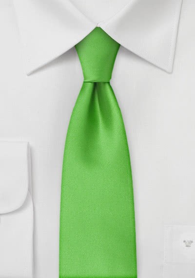 Mikrofaser-Krawatte schmal unifarben grün
