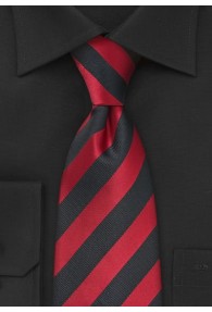 Clip-Krawatte Streifendesign rot schwarz