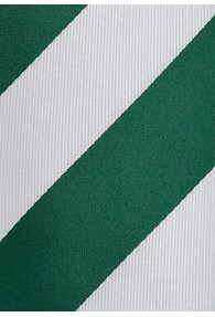 Krawatte Streifendesign breit edelgrün weiß