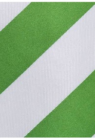 Businesskrawatte Streifenmuster breit weiß grasgrün
