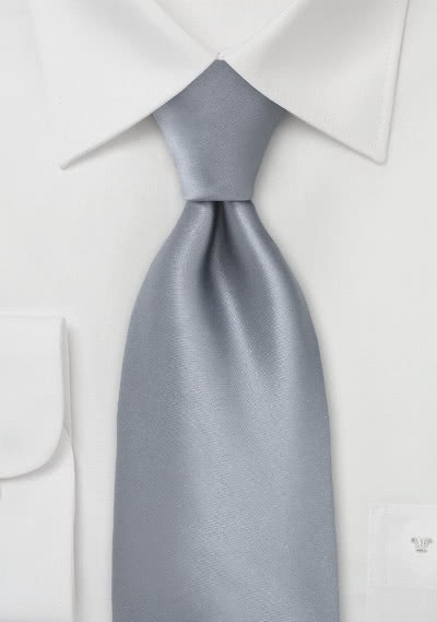 XXL-Krawatte grau einfarbig