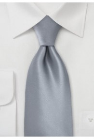 Clip-Krawatte grau einfarbig