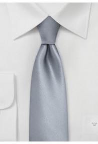 Krawatte schmal grau einfarbig