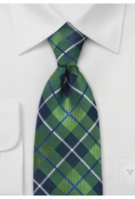 Karo Krawatte grün