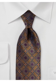 Krawatte Ornament-Muster braun
