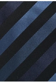 Krawatte junges Streifenmuster navyblau navyblau