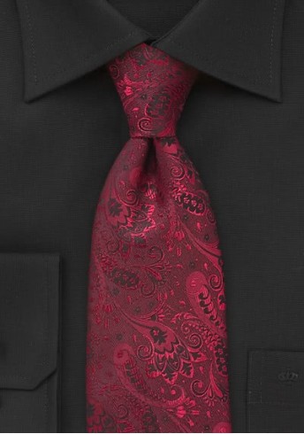 Krawatte florales Dessin rot Krawatte florales Dessin rot