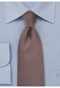 Krawatte Gitter-Struktur anthrazit hellbraun