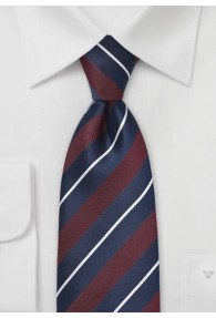 Krawatte Streifenmuster navyblau bordeaux