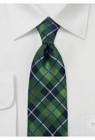 Krawatte Karo-Stil signalgrün