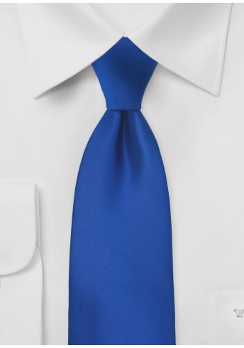 Krawatte königsblau einfarbig glatt