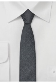 Party-Krawatte schmal geformt schwarz silbrig