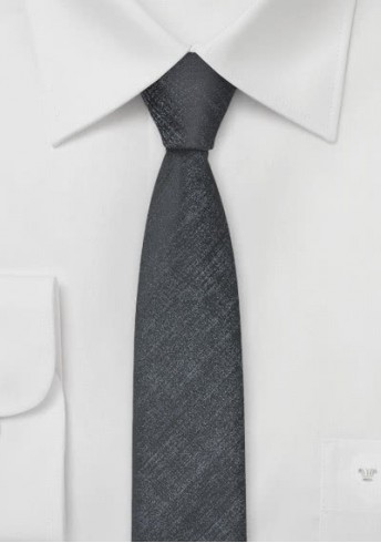 Party-Krawatte schmal geformt schwarz silbrig