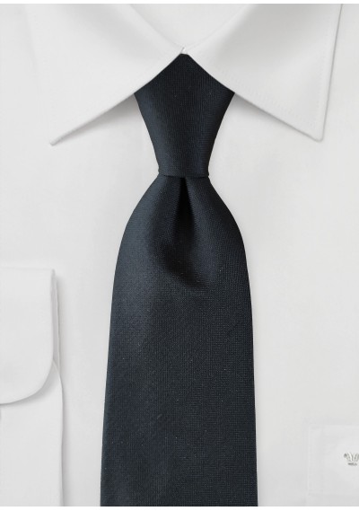 Krawatte schwarz matt strukturiert