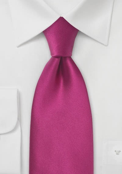 Krawatte Kunstfaser magenta