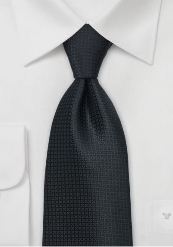 Schmale Krawatte monochrom schwarz