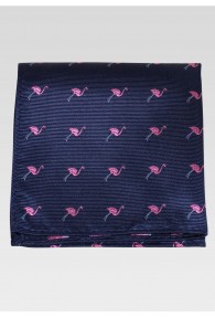 Einstecktuch mit pinken Flamingos