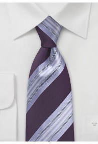 Krawatte Streifendesign violett