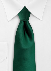 Kinderkrawatte Mikrofaser Dunkelgrün einfarbig