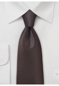 Krawatte einfarbig Poly-Faser braun