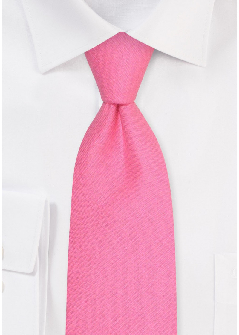 Leinenkrawatte in Ladypink