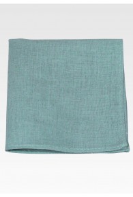 Leinen-Einstecktuch in aquamarinblau