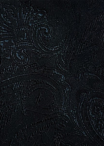 Kavaliertuch lebendiges Paisley teerschwarz Detailansicht